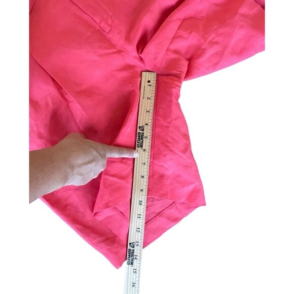 Banana Republic Linen Blend Pleat Front Chino Short Women's Size 14 Salmon‎ EUC - Picture 8 of 9